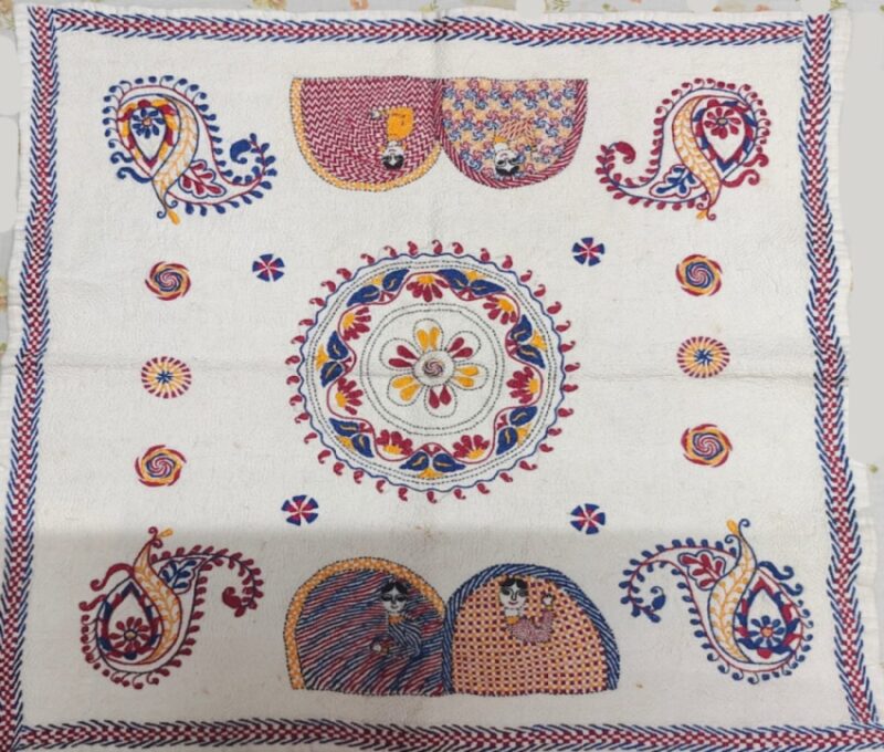 Buy HandEmbroidered Kantha Wall Hanging at ₹ 7000